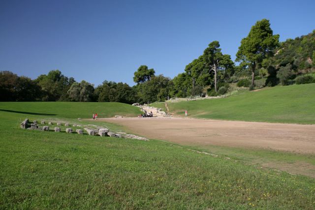 Ancient Olympia - The 50,000 spectator stadium